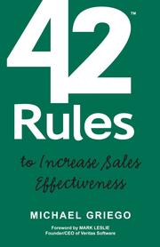 Cover of: 42 Rules to Increase Sales Effectiveness | 
