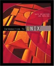 Cover of: Introduction To UNIX