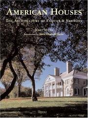 Cover of: American Houses: The Architecture of Fairfax & Sammons