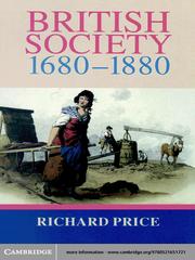 Cover of: British Society 1680-1880