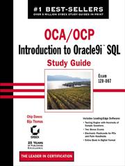 Cover of: OCA/OCP: Introduction to Oracle9iTM SQL Study Guide