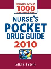 Cover of: Nurse's Pocket Drug Guide 2010 by 
