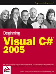 Cover of Beginning Visual C# 2005