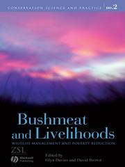 Cover of: Bushmeat and Livelihoods by 