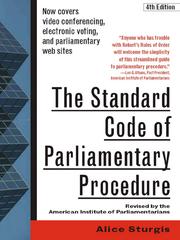 Cover of: The Standard Code of Parliamentary Procedure