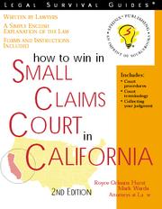 Cover of: How to Win in Small Claims Court in California