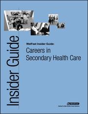 Cover of: Careers in Secondary Health Care by 