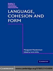 Cover of: Language, Cohesion and Form by 