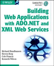 Cover of: Building Web Applications with ADO.NET and XML Web Services
