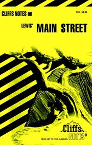 Cover of: CliffsNotes on Lewis' Main Street by 