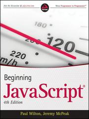 Cover of: Beginning JavaScript® by Paul Wilton