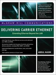 Cover of: Delivering Carrier Ethernet