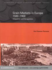 Cover of: Grain Markets in Europe, 1500-1900