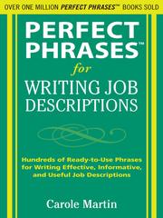Cover of: Perfect Phrases for Writing Job Descriptions
