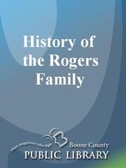 Cover of: History of the Rogers Family