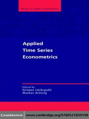 Cover of: Applied Time Series Econometrics