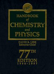 Cover of: CRC Handbook of Chemistry and Physics 77th edition 1996-1997