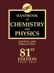 Cover of: Handbook of Chemistry and Physics, 81st Edition