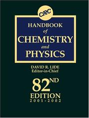 Cover of: CRC Handbook of Chemistry and Physics, 82nd Edition by David R. Lide
