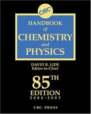 Cover of: CRC Handbook Chemistry and Physics, 85th Edition