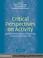 Cover of: Critical Perspectives on Activity