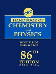 Cover of: CRC Handbook of Chemistry and Physics, 86th Edition by David R. Lide