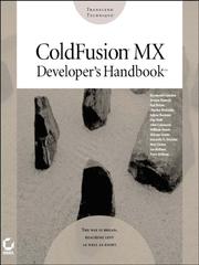 Cover of: ColdFusionMX Developer's Handbook