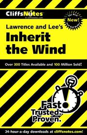 Cover of: CliffsNotesTM Inherit the Wind