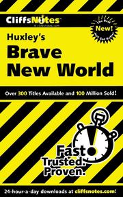 Cover of: CliffsNotes on Huxley's Brave New World
