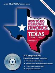 Cover of: How to Do Your Own Divorce in Texas, 2009-2011
