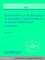 Cover of: Perturbation of the Boundary in Boundary-Value Problems of Partial Differential Equations