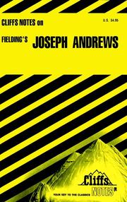 CliffsNotes on Fielding's Joseph Andrews by Michael B Mavor