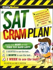 Cover of: CliffsNotes SAT Cram Plan