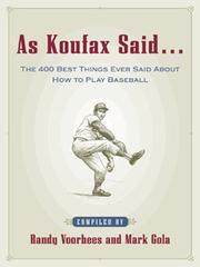 Cover of: As Koufax Said...