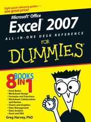 Cover of: Excel 2007 All-In-One Desk Reference For Dummies by 