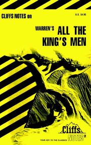 Cover of: CliffsNotes on Warren's All The King's Men by 