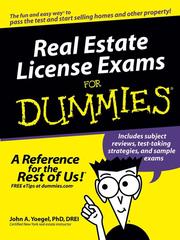 Real Estate License Exams For Dummies by John A., PhD, DREI Yoegel