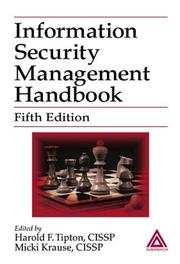 Cover of: Information Security Management Handbook, Fifth Edition