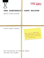 Cover of: The Subversive Copy Editor by Carol Fisher Saller