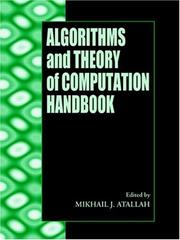 Cover of: Algorithms and theory of computation handbook | 