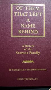 Of them, that left a name behind by H. Gerald Starnes