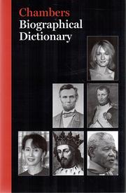 Cover of: Chambers biographical dictionary by editor, Camilla Rockwood