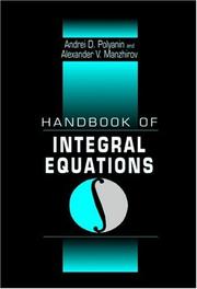 Cover of: Handbook of integral equations