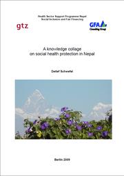 A knowledge collage on social health protection in Nepal by Detlef Schwefel