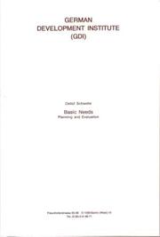 Cover of: Basic needs by Detlef Schwefel