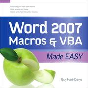 Cover of: Word 2007 macros & VBA made easy