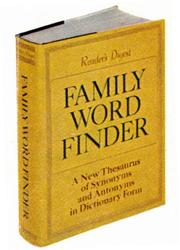 Cover of: Family word finder by Reader's Digest