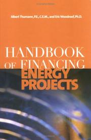 Cover of: Handbook of Financing Energy Projects by Albert Thumann, Albert Thumann, Eric Woodroof