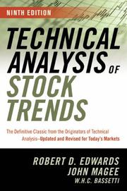 Cover of: Technical Analysis of Stock Trends, Ninth Edition (Technical Analysis of Stock Trends) by Robert D. Edwards, John Magee, W.H.C. Bassetti