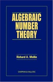 Cover of: Algebraic number theory by Richard A. Mollin